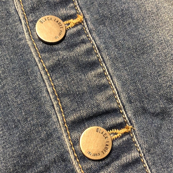 Distressed Blue Jean Mini Skirt - Picture 3 of 3